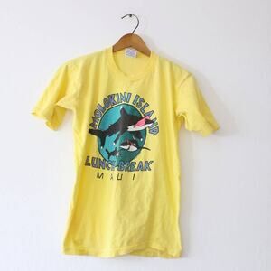 Vintage Molokini Island Maui Hawaii Shark T Shirt Medium